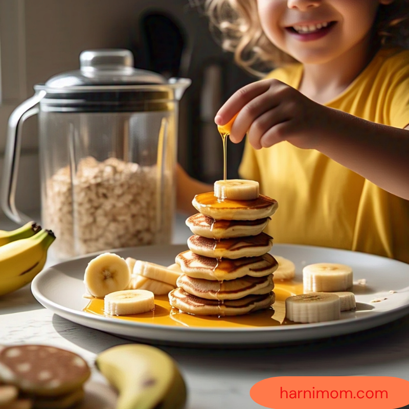 banana oat pancakes