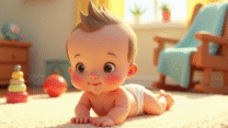 baby crawling safely