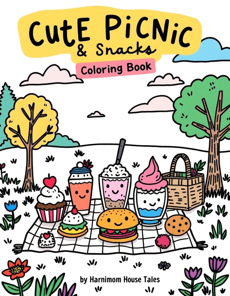 Picnic and Snacks Coloring Book